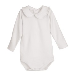Body Lugo Elas Blanco Ropa Básica Bebé Calamaro Baby