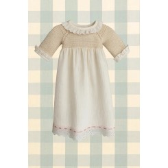 Faldón Entredós Manga Larga Ropa Bebé Otoño Invierno