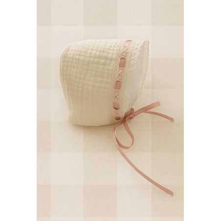 Capota Bebé Puntilla con Lazo – Ropa Otoño Invierno