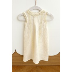 Faldón Manga Sisa con Puntilla Ropa Bebé Ceremonia