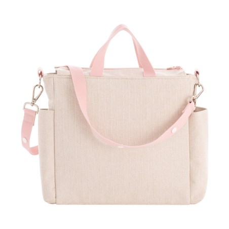 Bolso Maternal Pack Lino Rosa 16x43x37 cm Cambrass