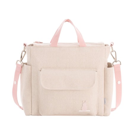 Bolso Maternal Pack Lino Rosa 16x43x37 cm Cambrass