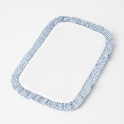 Salvababas Vichy Azul con Volante Mamapata