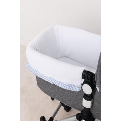 Interior Capazo Muselina Blanca con Volante Mamapata