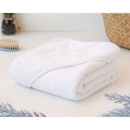 Toalla bebé bambú blanco 100x100 cm KioKids – Suave y absorbente