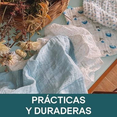 Muselina bebé Koala Soft Touch 30x30 Azul - Algodón orgánico y suave