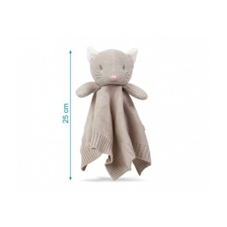 Doudou gato algodón 25 cm Mamapata – Suave y tierno para bebé