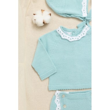 Conjunto de punto para bebé Aqua Cottonbel