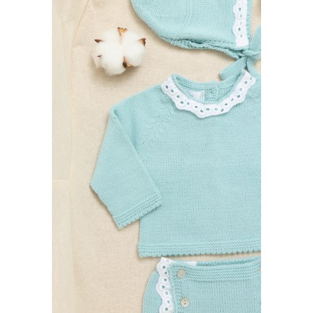 Conjunto de punto para bebé Aqua Cottonbel
