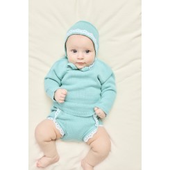 Conjunto de punto para bebé Aqua Cottonbel