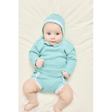 Conjunto de punto para bebé Aqua Cottonbel