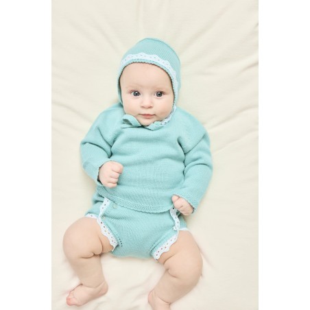 Conjunto de punto para bebé Aqua Cottonbel