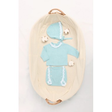 Conjunto de punto para bebé Aqua Cottonbel