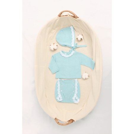 Conjunto de punto para bebé Aqua Cottonbel