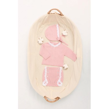 Conjunto de punto para bebé Fresa Cottonbel
