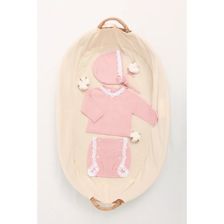 Conjunto de punto para bebé Fresa Cottonbel