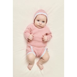 Conjunto de punto para bebé Fresa Cottonbel 2