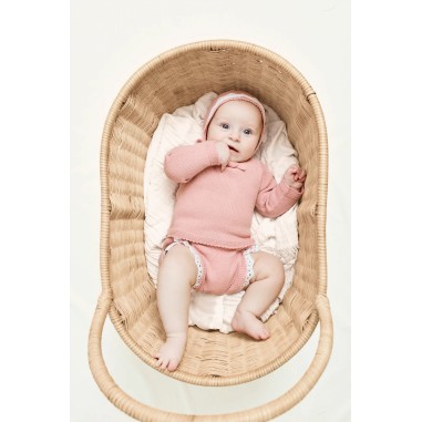 Conjunto de punto para bebé Fresa Cottonbel