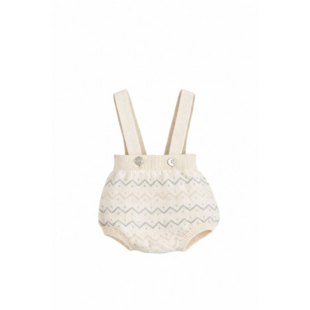 Pololo de punto bebé Mebi Root crudo con tirantes