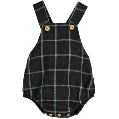 Peto bebé Calamaro Zonda cuadros verde