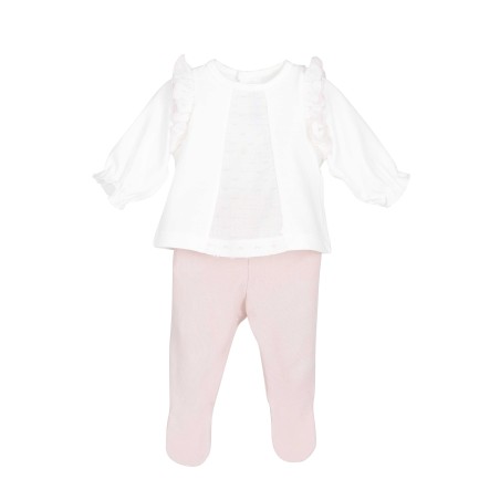 Conjunto bebé con polaina y blusa de manga larga