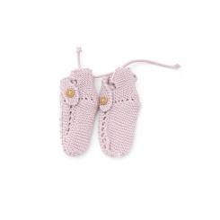 Patucos de punto Micolino celeste, rosa y verde agua 2