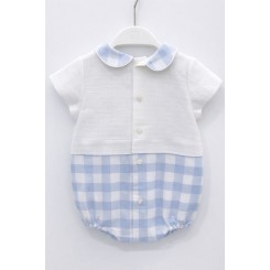 Pelele vichy azul Familia Tatiana Micolino 2