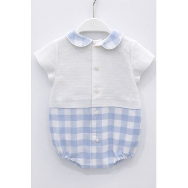 Pelele vichy azul Familia Tatiana Micolino