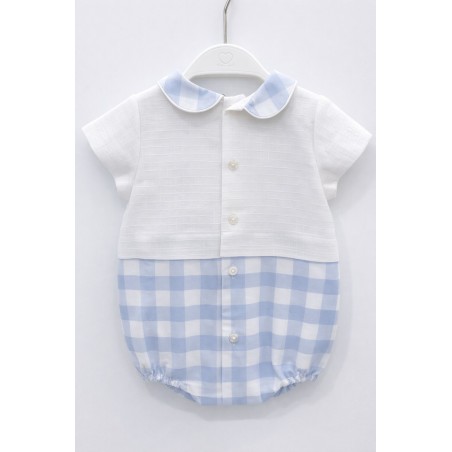 Pelele vichy azul Familia Tatiana Micolino