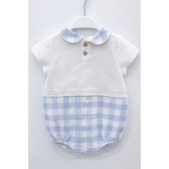 Pelele vichy azul Familia Tatiana Micolino