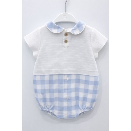 Pelele vichy azul Familia Tatiana Micolino