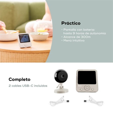 Vigilabebés con Cámara Babymoov Yoo Start | Monitor de Vídeo