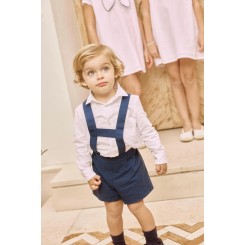 Camisa blanca lisa cuello camisero niño para ceremonia 2