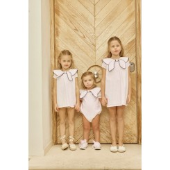 Vestido Dulce Blanco Cuello Marinero Elegante 2