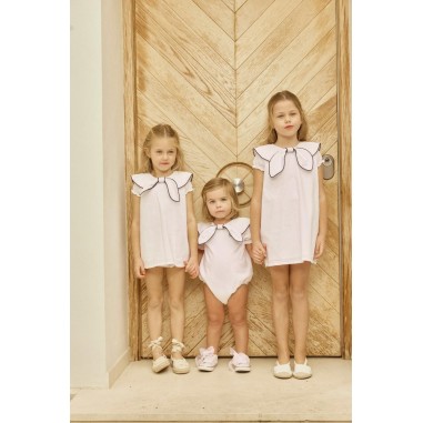 Vestido Dulce Blanco Cuello Marinero Elegante